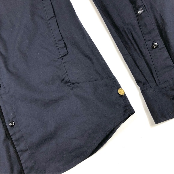 Scotch & Soda Men’s Slim Fit Navy Black Shirt Sz M - Picture 2 of 5